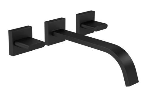 Misturador para Lavatrio de Parede Polo Black Matte