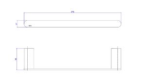 Porta Toalha 30 cm Versa Red Gold