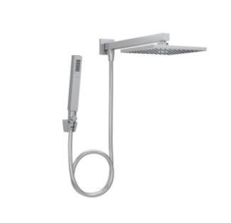 Chuveiro de Parede Com tudo e desviador Quadrado Cromado