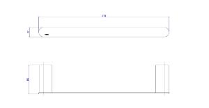 Porta Toalha 30cm Versa Black Matte