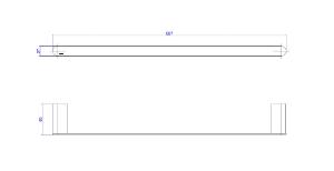 Porta Toalha 60cm Versa Black Noir