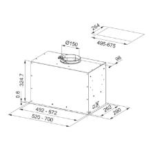 Coifa de Embutir no M�vel Smart Franke 70cm 220V
