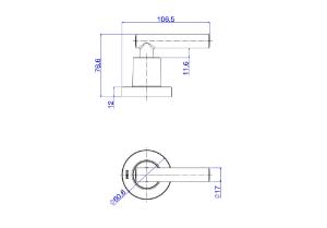 Acabamento para Registro de Gaveta e Presso 1/2 e 3/4 Beta Cromado