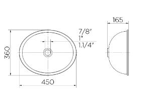 Cuba Embutir Oval  Branco 45x36 - 90016549026