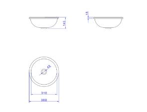Cuba de Embutir Redonda Branco - L.41.17