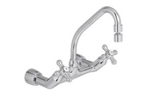 Misturador para Cozinha de Parede Belle poque Cromado