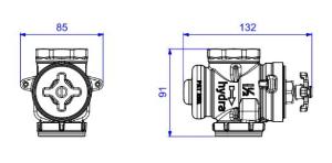 Base para Vlvula de Desgarca Hydra Max 1 1/2