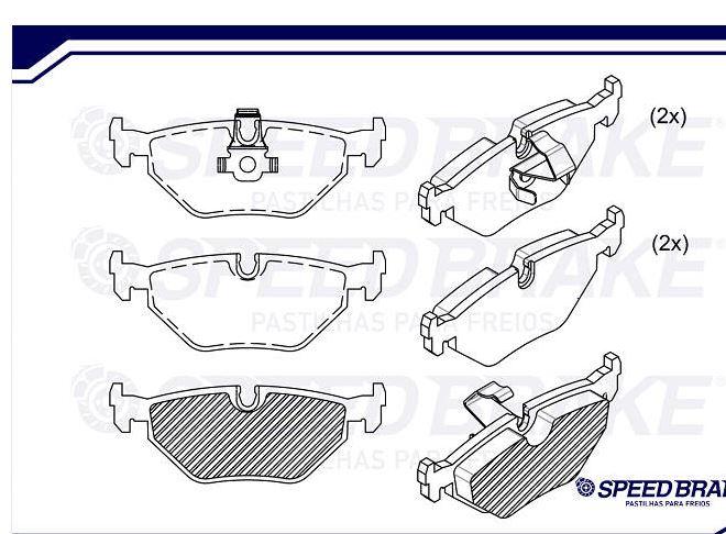 PASTILHA FREIO TRAS BMW 316 318 320 325I 98/05
