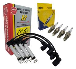 Kit Cabo de Igni��o + Velas Meriva Montana Spin 1.8 8V