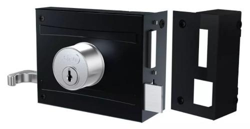 Fechadura Sobrepor P/ Porto Ferro E Madeira Stam 701/100 Cor Preto