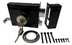 Fechadura Sobrepor P/ Porto Ferro E Madeira Stam 701/100 Cor Preto