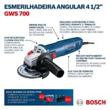 ESMERILHADEIRA ANGULAR GWS 700 6013A30E0 BOSCH ESMERILHADEIRA ANGULAR GWS 700 6013A30E0 BOSCH