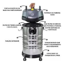 ASPIRADOR DE PO 3 EM 1 NT 3000 30LTS KARCHER