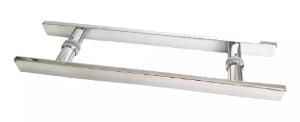 Puxador Ao Inox 304 45cm (30cm entre furos) Barra Chata Porta Vidro Madeira Porto