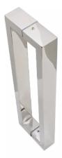 Puxador Inox 304 82cm (80cm entre furos) Modelo U Porta Vidro Madeira Porto
