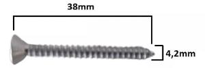 Kit Caixa c/ 500 Parafusos 4,2x38 Phillips Cabea Chata Auto Atarrachante - New Fix