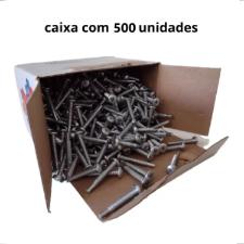 Kit Caixa c/ 500 Parafusos 4,8x38 Phillips Ponta Piloto Cabea Panela p/ Esquadria - New Fix