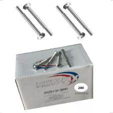Kit Caixa c/ 200 Parafusos 4,8x50 Phillips Ponta Piloto Cabea Panela p/ Esquadria - New Fix