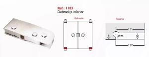 Dobradia Inferior 1103 Porta Vidro Blindex Encaixe Mola Hidrulica - Cromado