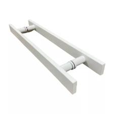 Puxador Branco 60cm (40cm Entre Furos) Barra Chata Porta Vidro Madeira Porto