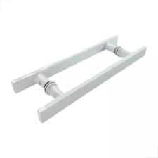 Puxador Branco 60cm (40cm Entre Furos) Barra Chata Porta Vidro Madeira Porto