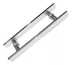 Puxador Ao Inox 304 120cm (1,20 metros) - (1 metro entre furos) Barra Chata Porta Vidro Madeira Porto