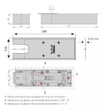 Mola Hidrulica Dormakaba BTS 75V Completa Piso Porta Vidro Blindex