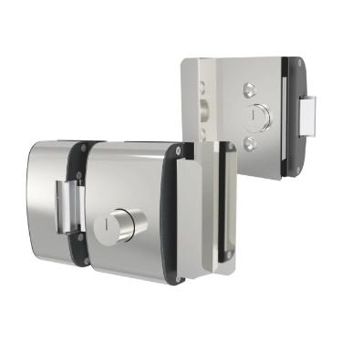 Fechadura Eltrica p/ Porta (Vidro/Vidro) Ao Inox - AGL PV200R2i - Abertura Interna