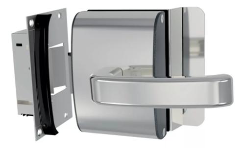 Fechadura Eltrica p/ Porta de (Vidro/Alvenaria) Ao Inox - AGL PV200R1E - Abertura Externa