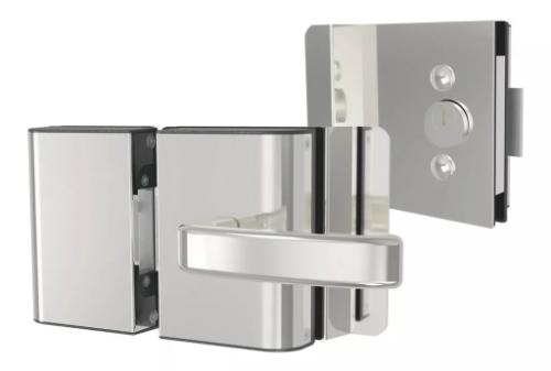 Fechadura Eltrica p/ Porta (Vidro/Vidro) Ao Inox - AGL PVR2E - Abertura Externa