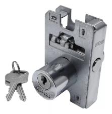 Miolo 1520 Redondo Cilindro 2 Chaves p/ Fechadura Porta Pivotante Vidro - Cromado