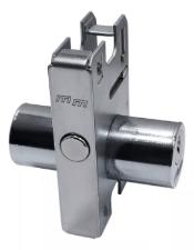Miolo 1520 Redondo Cilindro 2 Chaves p/ Fechadura Porta Pivotante Vidro - Cromado