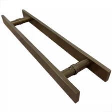 Puxador Bronze 1002 (Claro) 30cm (20cm Entre Furos) Barra Chata Porta Vidro Madeira Porto
