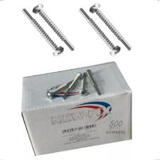 Kit Caixa c/ 500 Parafusos 4,8x32 Phillips Ponta Piloto Cabea Panela p/ Esquadria PAR428 - New Fix