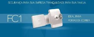 Fechadura Presso / Encaixe FC1 p/ Porta Vidro Correr Ao Inox Escovado