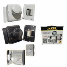 Fechadura Eltrica p/ Porta (Vidro/Alvenaria) PRETA - AGL PV200R1i - Abertura Interna