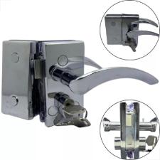 Fechadura Maaneta Recorte 1520 Vidro/Vidro Cromada MM - Porta Blindex