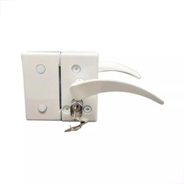Fechadura Maaneta Recorte 1520 Vidro/Vidro Branca MM - Porta Blindex