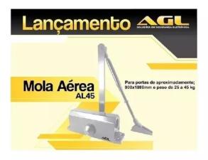 Mola Area AGL AL45 CINZA -  Fora 2 p/ Portas At 45kg Madeira Alumnio Ao Ferro Vidro