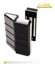 Fechadura Eletrom AL150 AGL Preto - Magntico Porta Porto Vidro