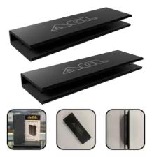Suporte Fechadura Eletrom PV Preto Encaixe Vidro Al150 At Al200 AGL - Magntico