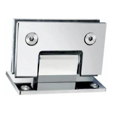 Kit c/ 3 Dobradias 1012 - Gv48 c/ Mola em Ao Inox 304 Estilizada Porta Vidro Box