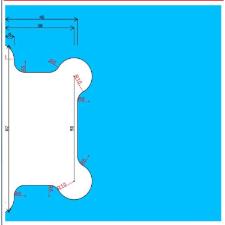 Kit c/ 3 Dobradias 1012 - Gv48 c/ Mola em Ao Inox 304 Estilizada Porta Vidro Box