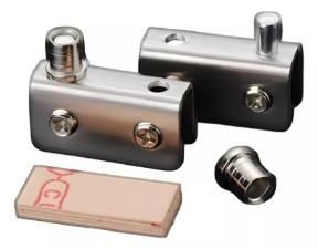 Kit c/ 10 Kits Mini Dobradias p/ Vitrine / Rack com Im Vidros 4 a 8mm