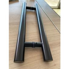 Puxador Bronze 1003 (Mais Escuro) 60cm (40cm Entre Furos) Tubular Redondo Porta Vidro Madeira Porto