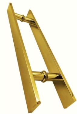 Puxador Dourado 100cm (80cm entre furos) Barra Chata Ao Inox 304 Porta Vidro Madeira Porto