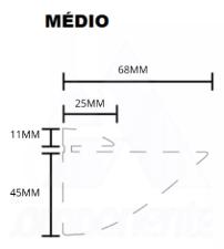 Kit c/ 10 Suportes Bico de Tucano Mdio Cromado + Parafusos