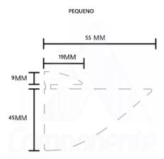 Kit c/ 3 Suportes Bico de Tucano Pequeno Cromado + Parafusos