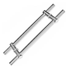 Puxador c/ entre furos Ajustvel Ao Inox 304 (Tamanho 60cm) Tubular Redondo Porta Vidro Madeira Porto