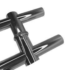 Puxador c/ entre furos Ajustvel Ao Inox 304 (Tamanho 60cm) Tubular Redondo Porta Vidro Madeira Porto